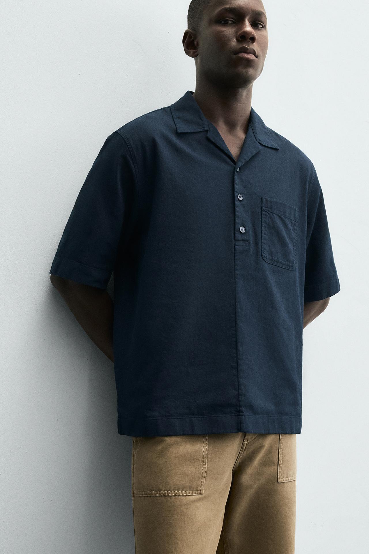 RELAXED FIT ABSTRACT PRINT SHIRT