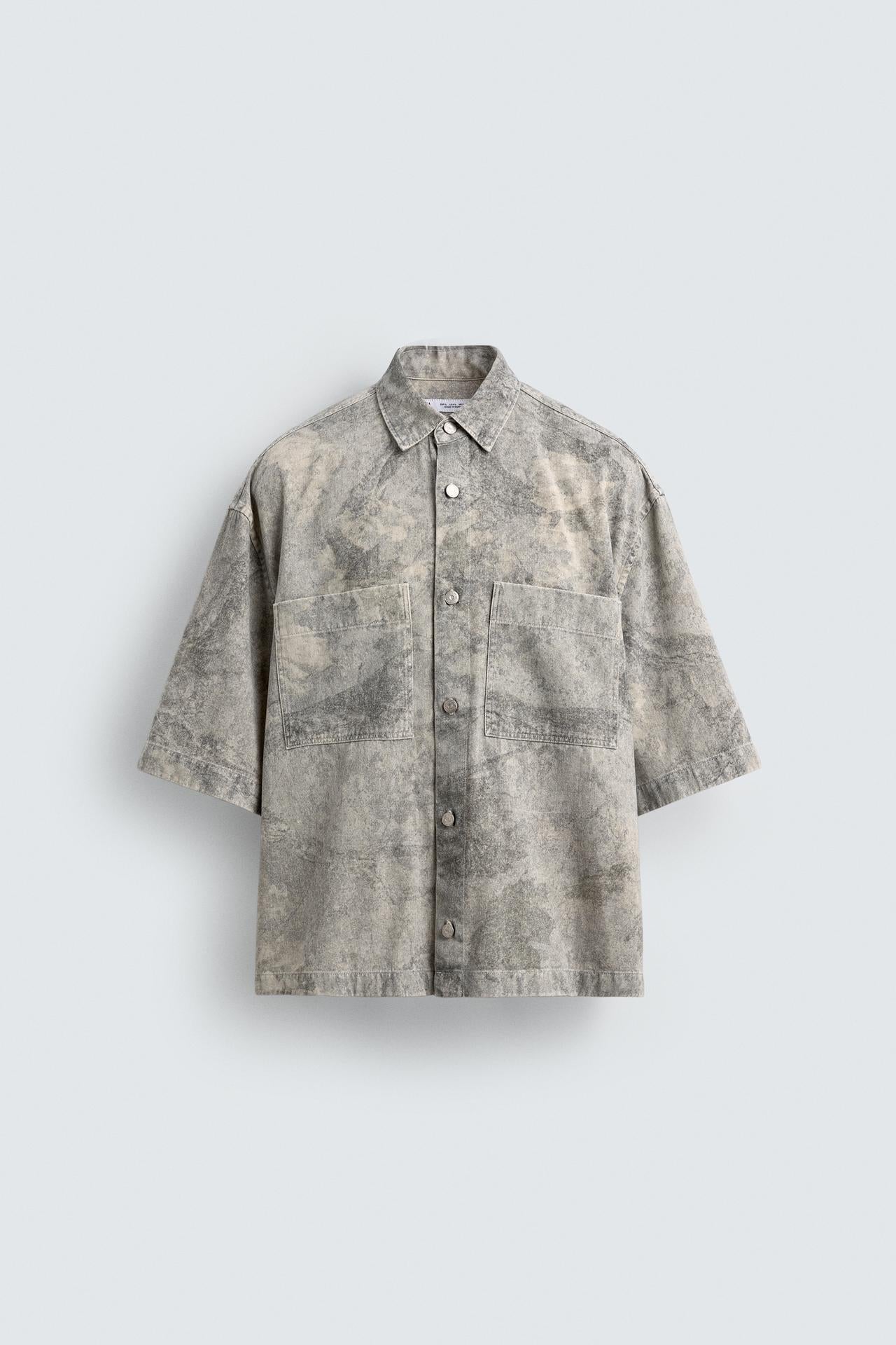 RELAXED FIT ABSTRACT PRINT SHIRT